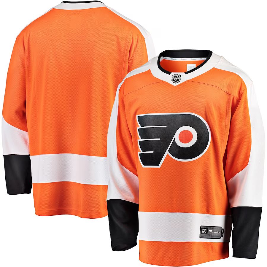 Men Philadelphia Flyers Fanatics Branded Orange Breakaway Home NHL Jersey
